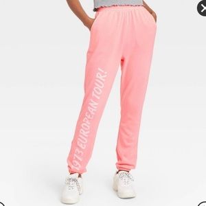 The Rolling Stones‎ graphic pink jogger pants